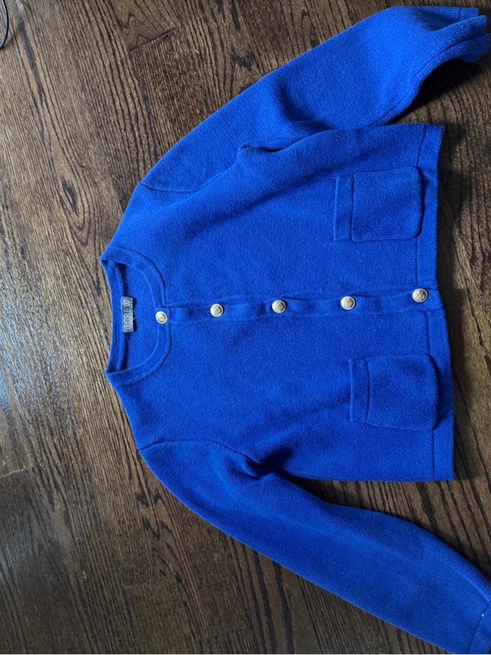 J. Crew Royal Blue lady jacket Button-Front Knit Cardigan